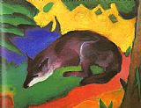 Franz Marc Blue Black Fox painting